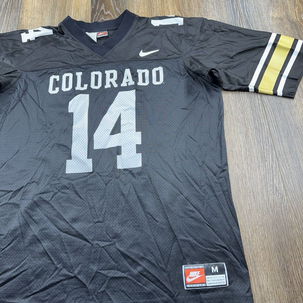 Vintage Colorado Buffaloes Jersey Mens M Black Nike Swoosh 90s USA NCAA Football